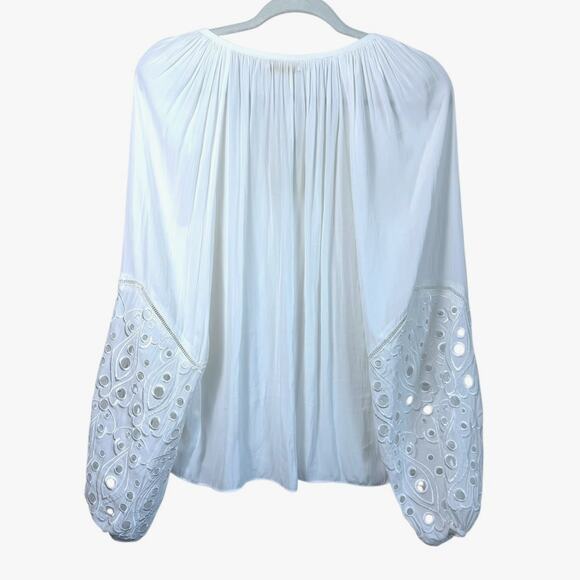 Ramy Brook Eyelet Balloon Sleeve Blouse - Picture 7 of 16